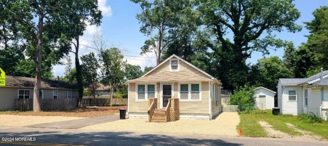 view of bungalow-style home