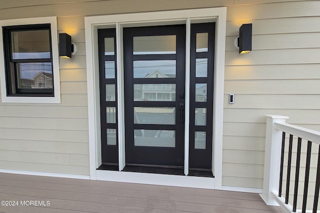 view of doorway to property