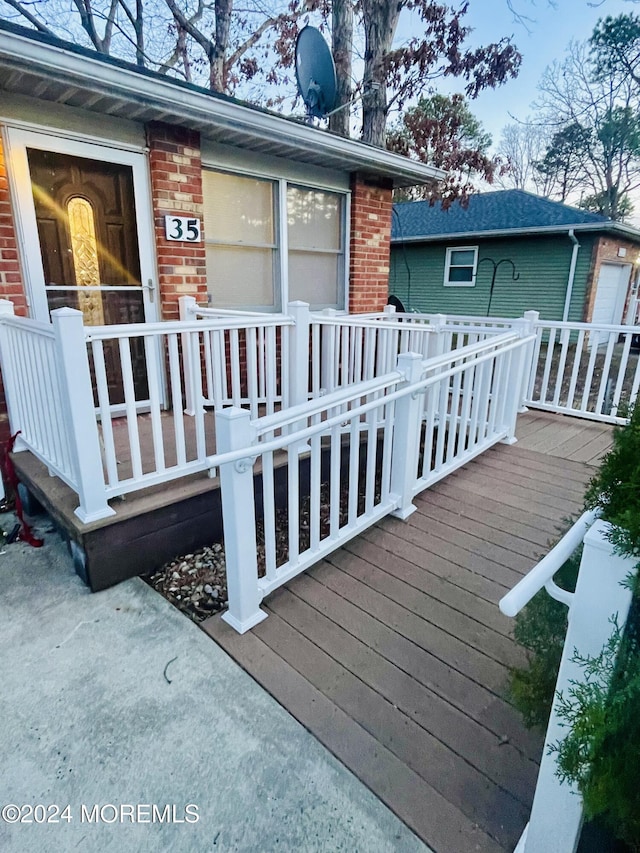 view of wooden terrace