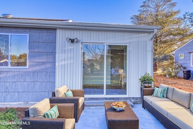 view of patio featuring an outdoor living space