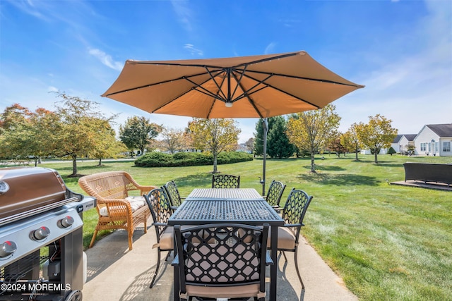 view of patio with grilling area