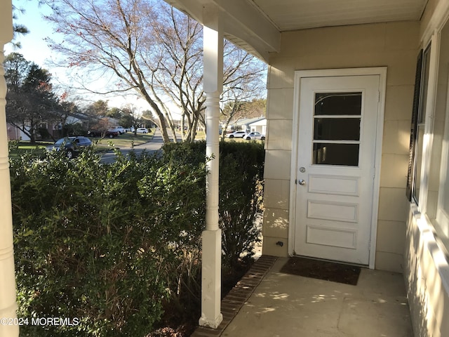 view of doorway to property