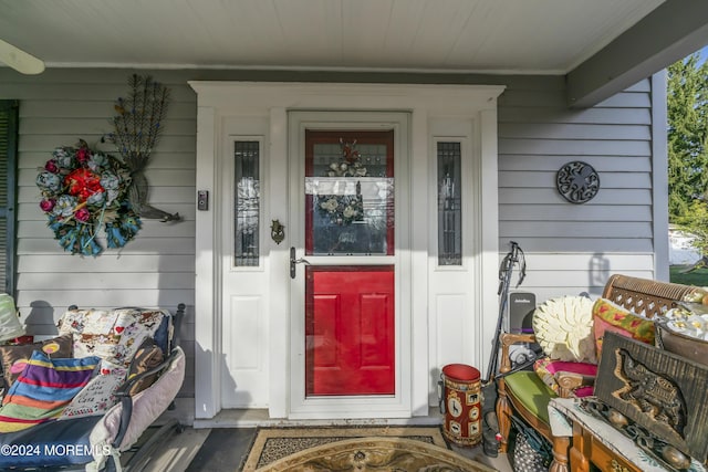 view of doorway to property