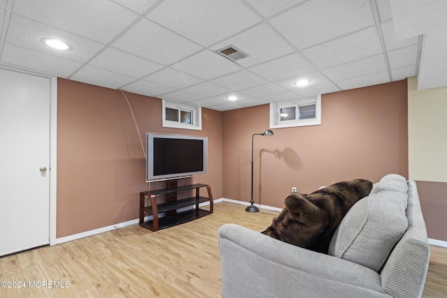 living room featuring hardwood / wood-style floors