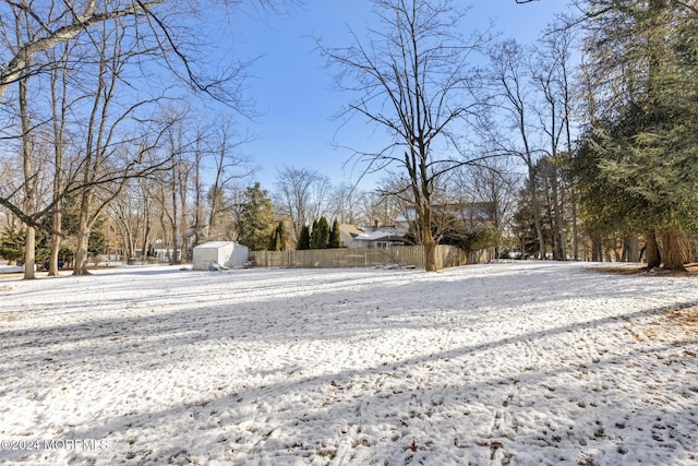 view of snowy yard