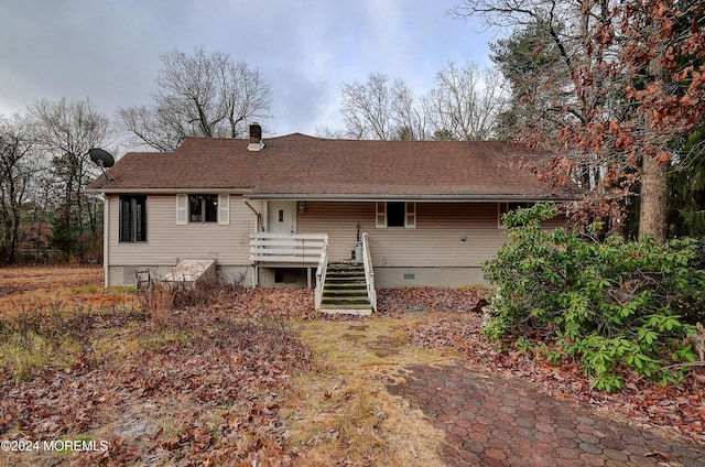 view of rear view of property