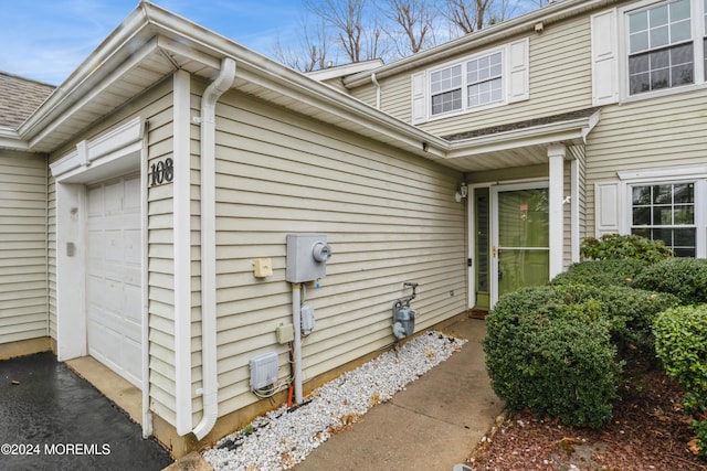 view of home's exterior featuring a garage