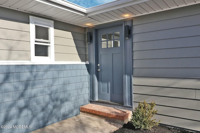 view of doorway to property