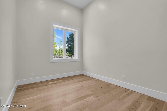 empty room featuring light hardwood / wood-style flooring