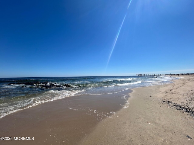 water view featuring a beach view