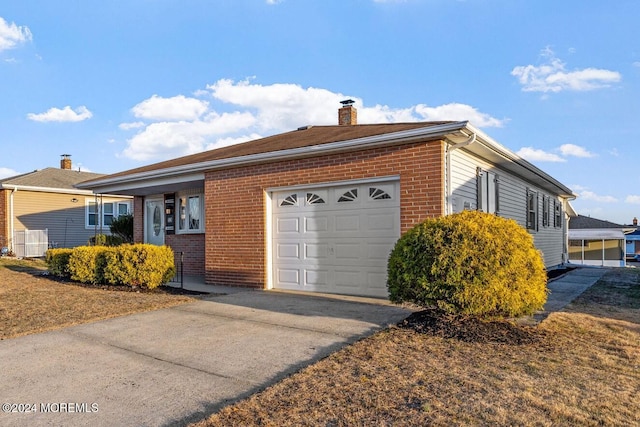 ranch-style house with a garage