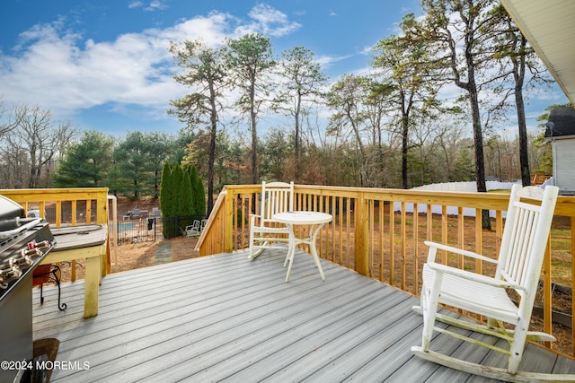 view of wooden terrace