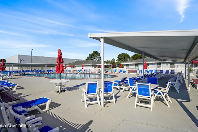 view of pool with a patio