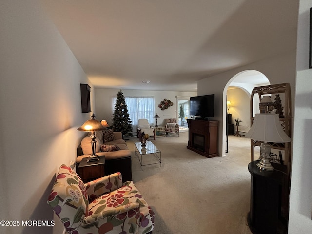 view of carpeted living room