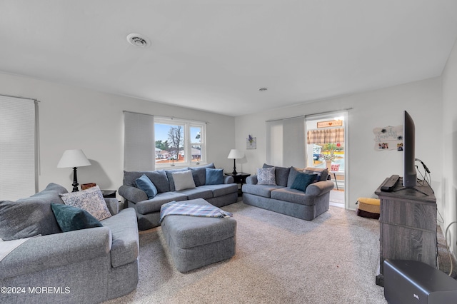 view of carpeted living room