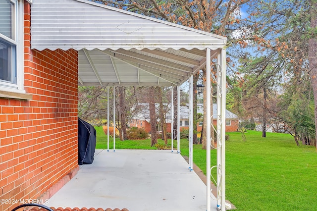 view of patio featuring area for grilling