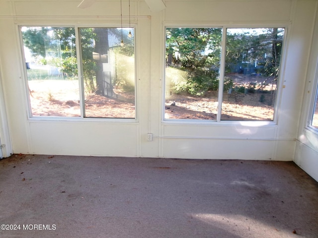 carpeted empty room with a wealth of natural light