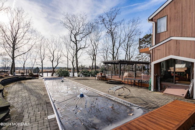 view of pool featuring a deck