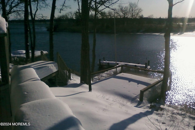 view of dock area