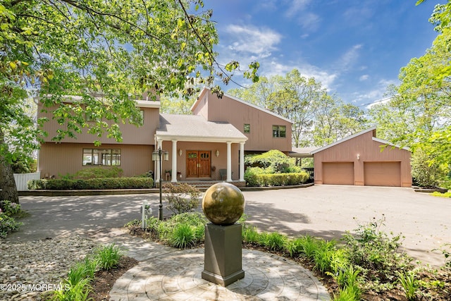 111 Princeton Ave, Brick, NJ 08724 - view of front of home with an outbuilding and a garage