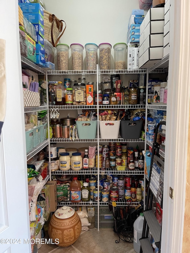 view of pantry