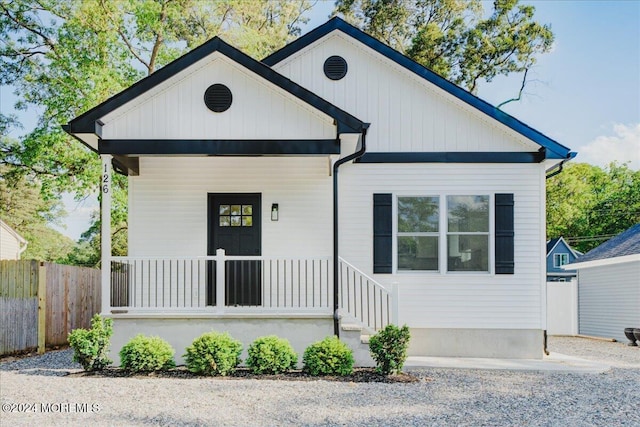 view of front of home with a porch