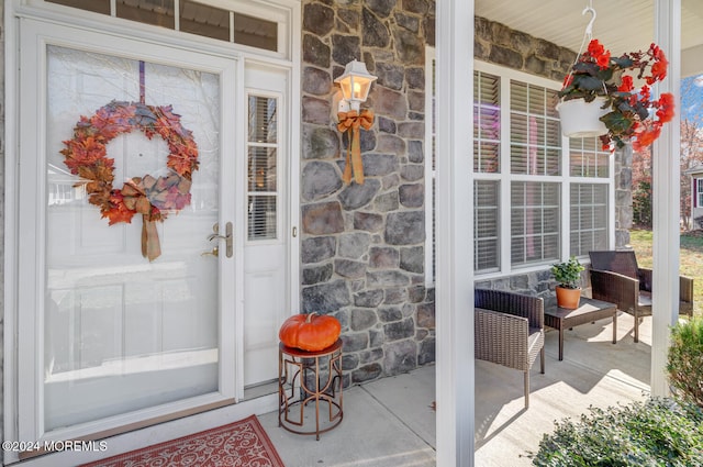 view of doorway to property