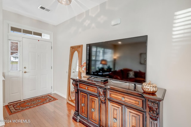 foyer featuring light hardwood / wood-style flooring