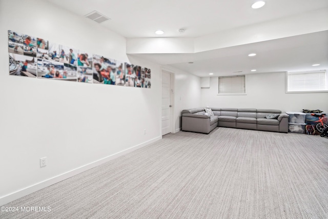 view of carpeted living room