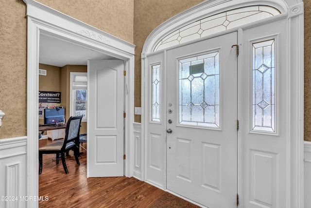 entryway featuring hardwood / wood-style floors