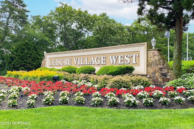 view of community sign