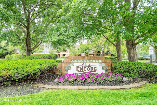 view of community sign