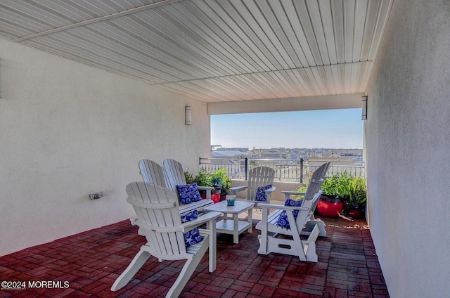 view of patio / terrace featuring an outdoor living space