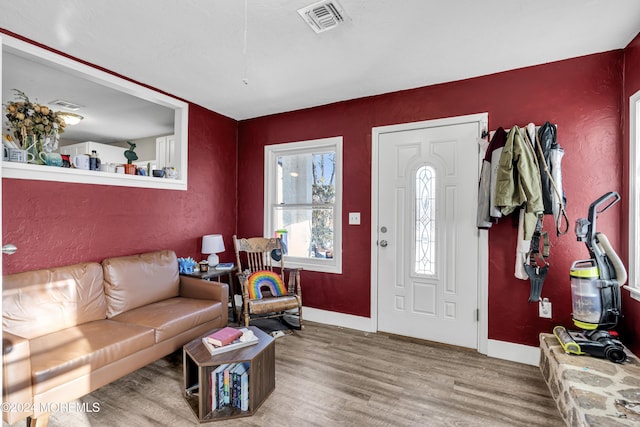 entryway featuring hardwood / wood-style floors