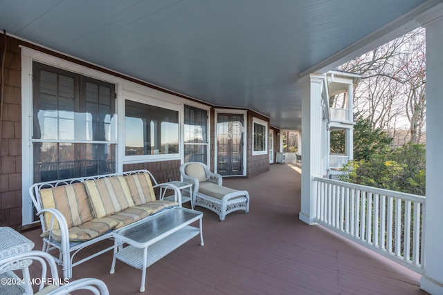 view of patio with an outdoor living space