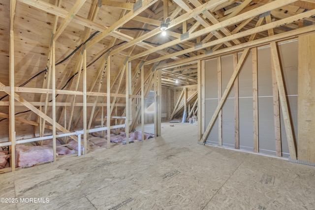 view of attic