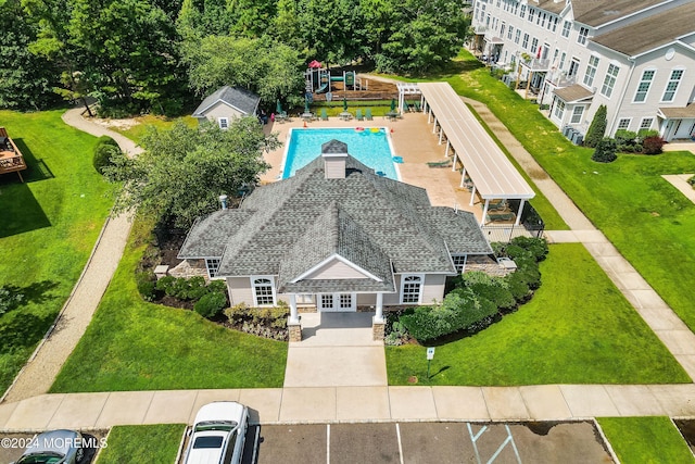 birds eye view of property