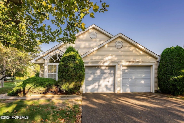 view of front property with a garage