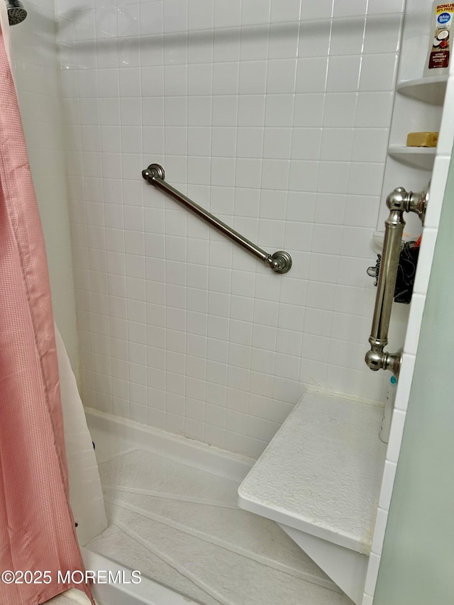 bathroom with walk in shower