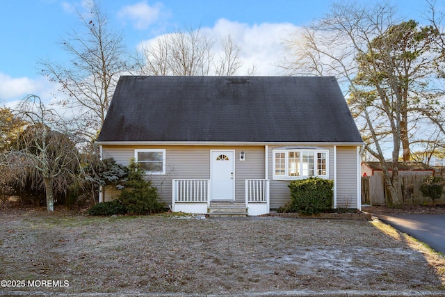 view of cape cod home