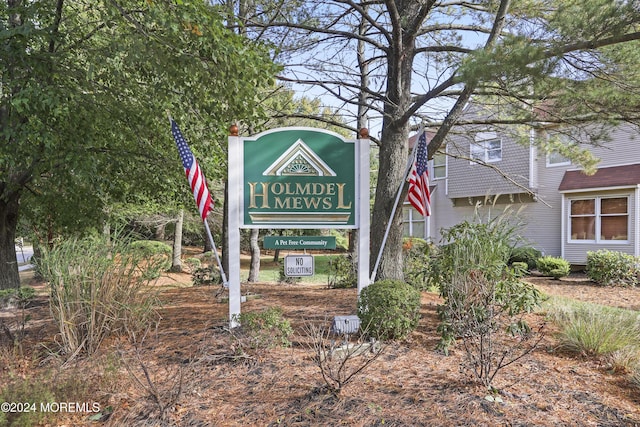 view of community sign