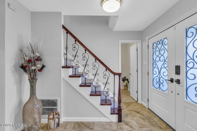 entryway with french doors