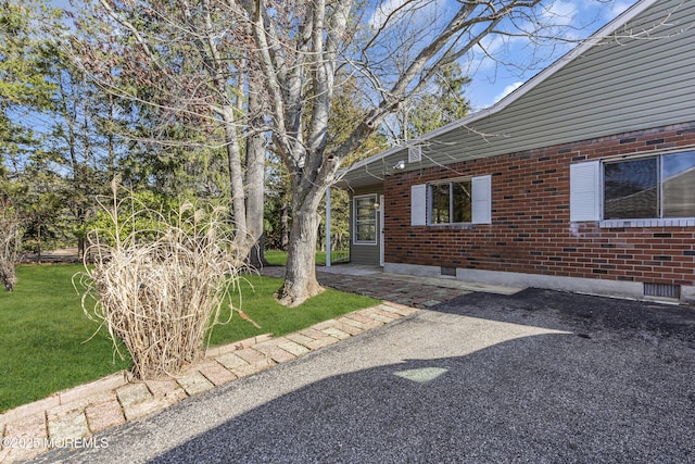 view of yard with a patio area