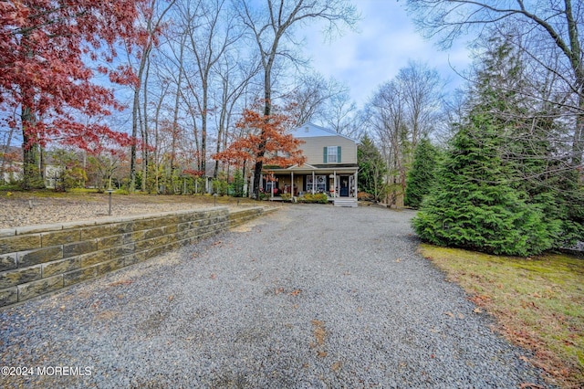 view of front of home with covered porch