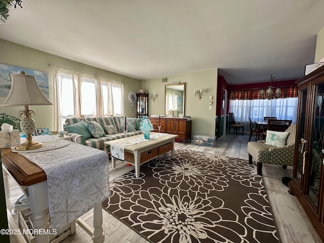 living room featuring hardwood / wood-style floors