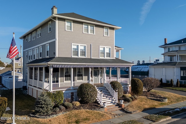 view of front facade with a porch