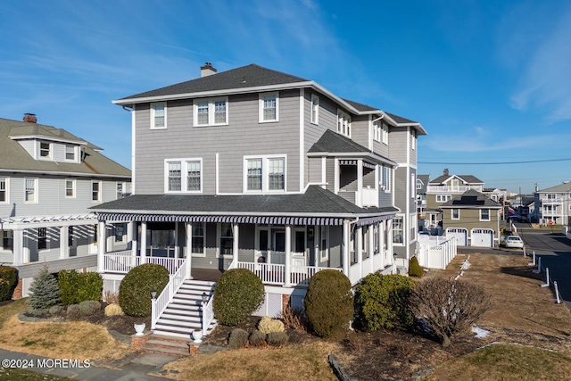 view of front of property featuring a porch