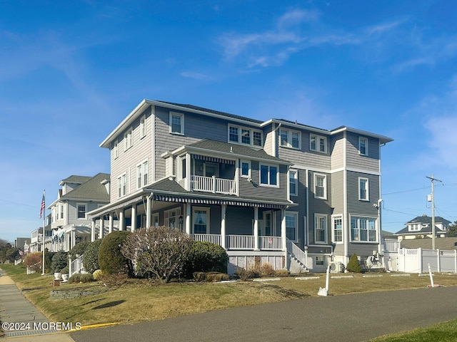 view of front of property with covered porch