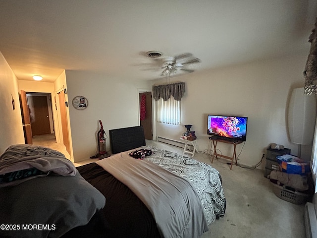 6 Westport Dr, Toms River, NJ 08757 - carpeted bedroom featuring baseboard heating and ceiling fan