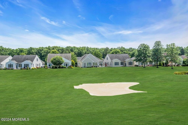 view of home's community featuring a yard